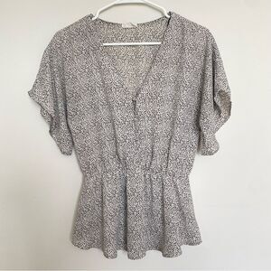 Sienna Sky Black White Blouse Size Small